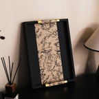Vintage Printed Leather Tray - black - image 0