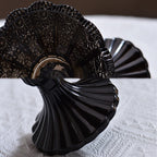 Castle-inspired Black Glass Tray With Tall Base - image 6
