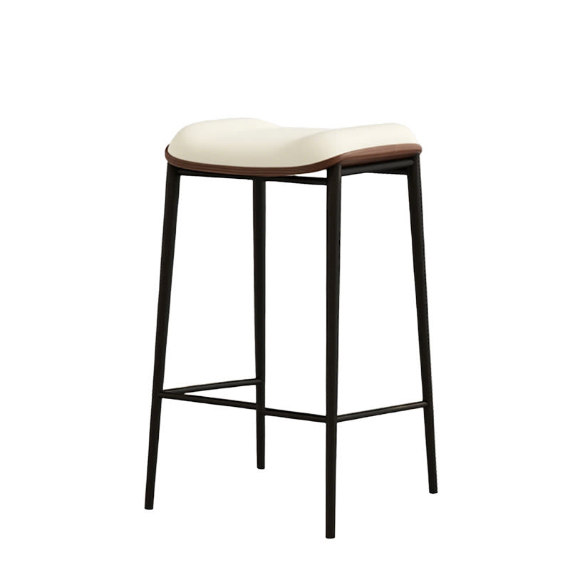 Leather Bar Stool With Footrest - image 2