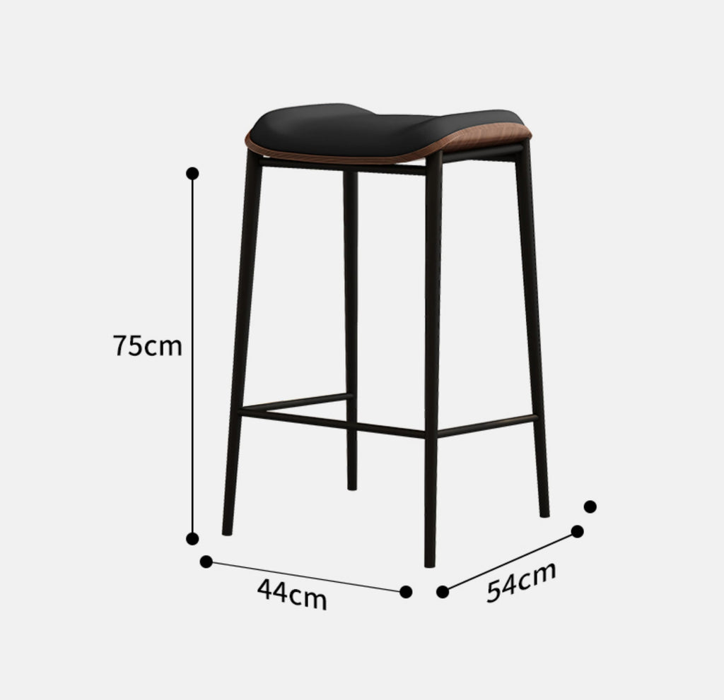 Leather Bar Stool With Footrest - image 8