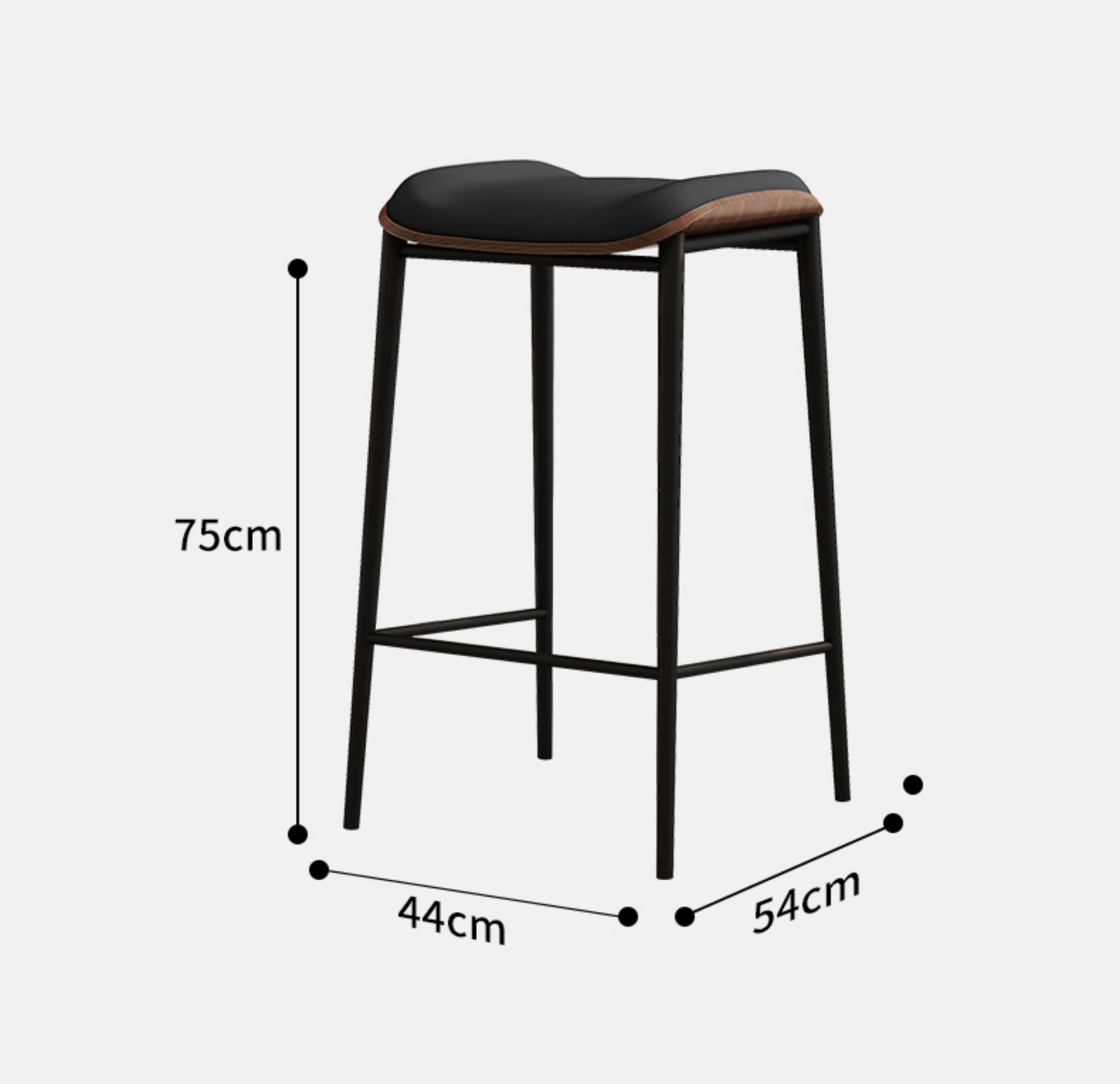 Leather Bar Stool With Footrest - image 8