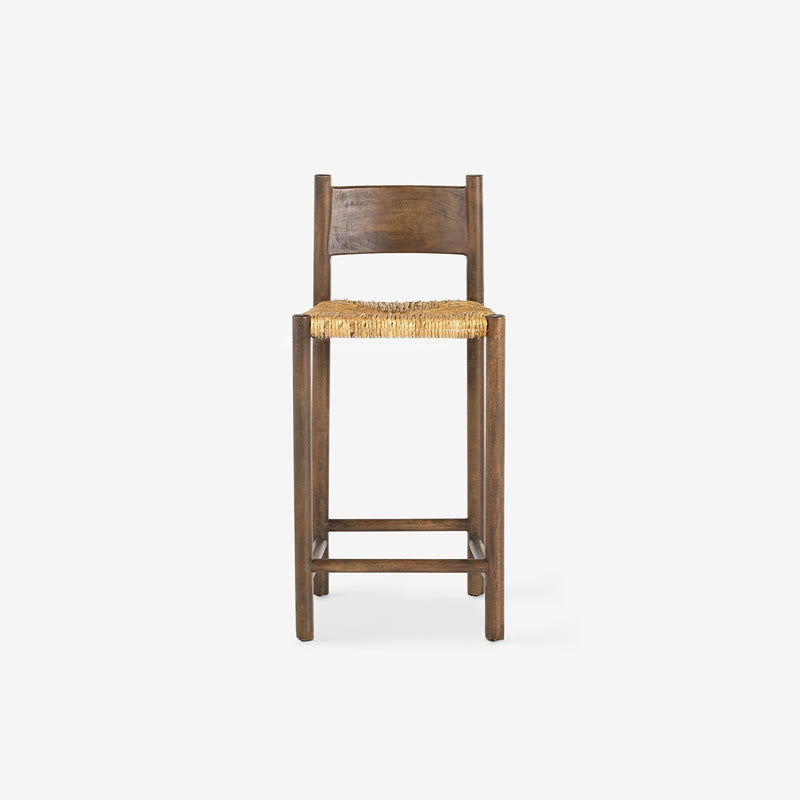Wicker Bar Stool With Backrest - image 1