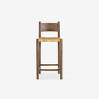 Wicker Bar Stool With Backrest - image 1