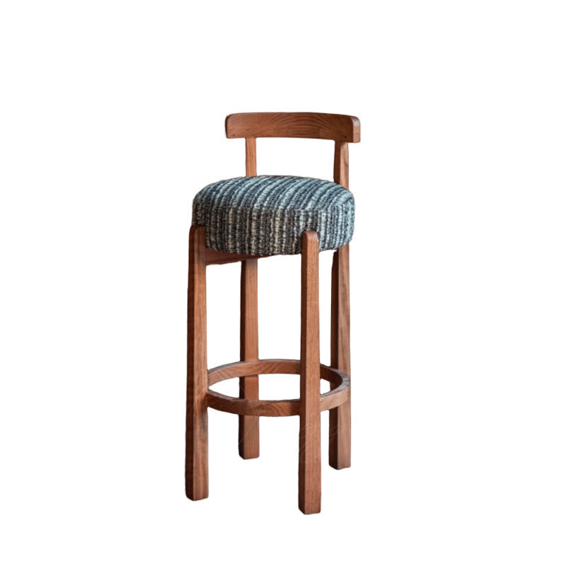 Vintage Round Cushion Bar Stool - image 1