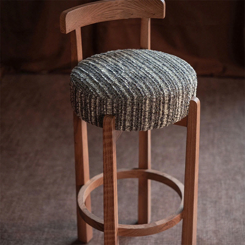 Vintage Round Cushion Bar Stool - image 7