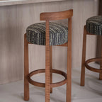 Vintage Round Cushion Bar Stool - image 4
