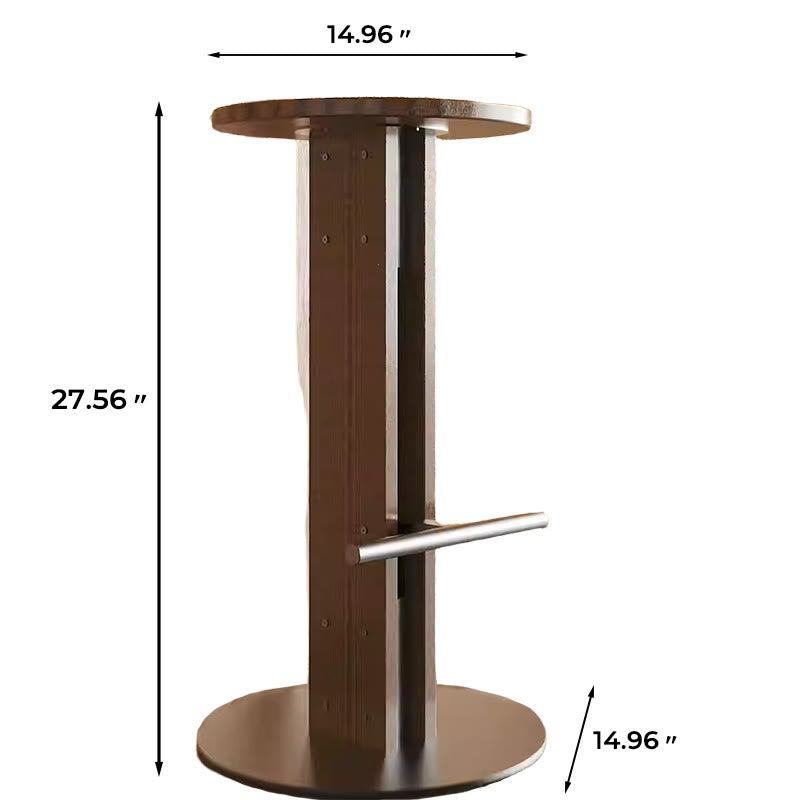 Round Minimalist Wooden Bar Stool - image 10
