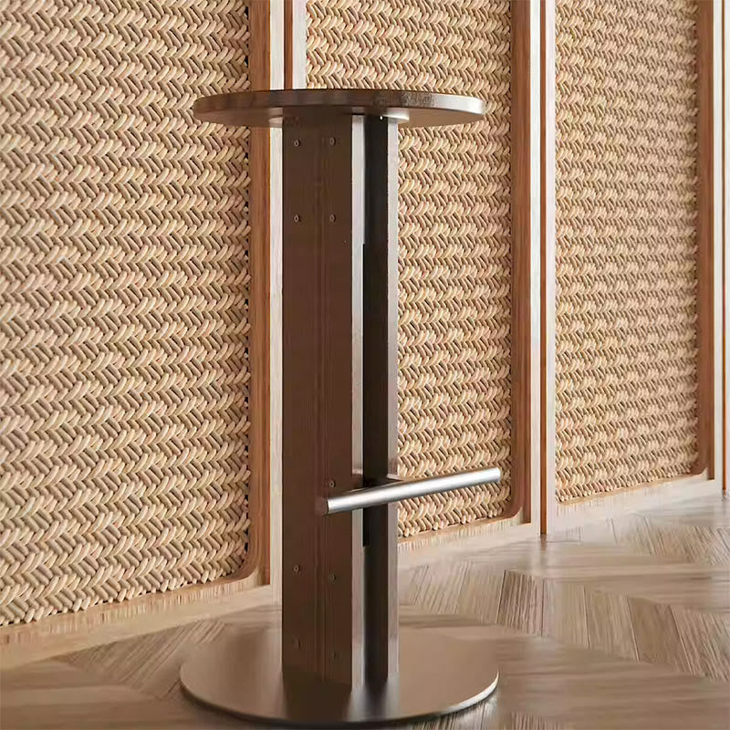 Round Minimalist Wooden Bar Stool - image 9