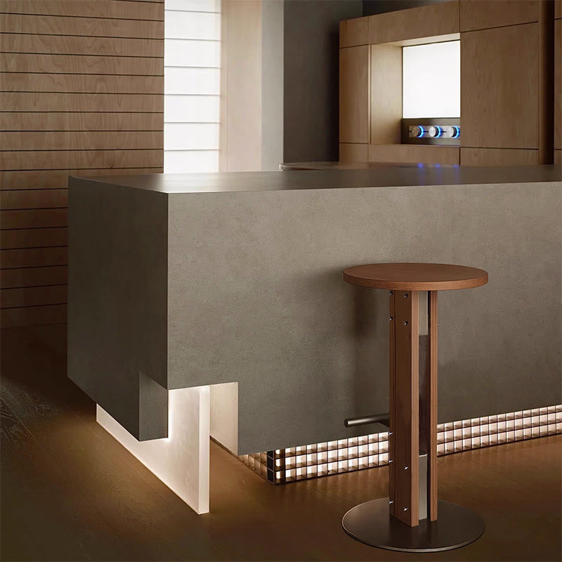 Round Minimalist Wooden Bar Stool - image 8