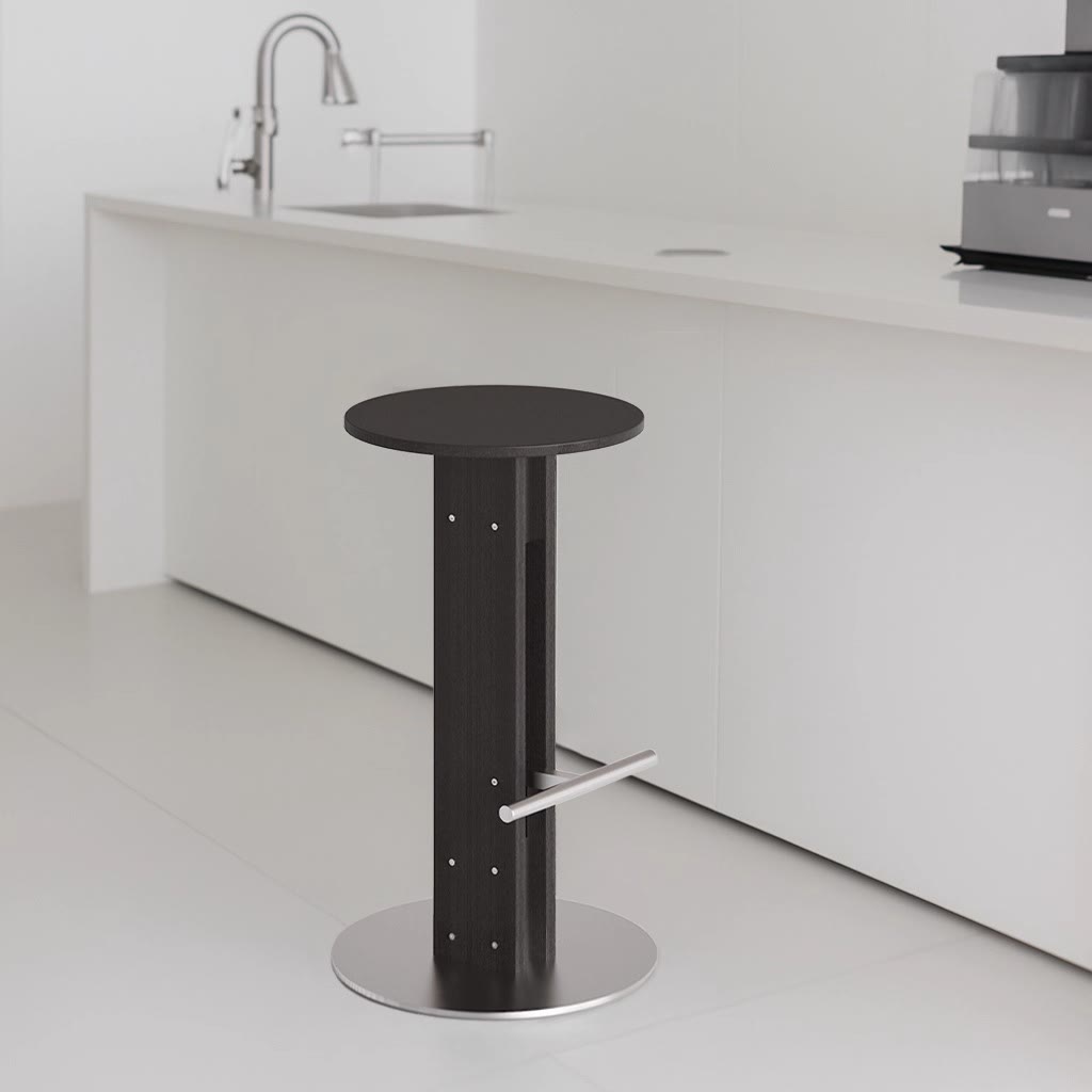 Round Minimalist Wooden Bar Stool - image 4