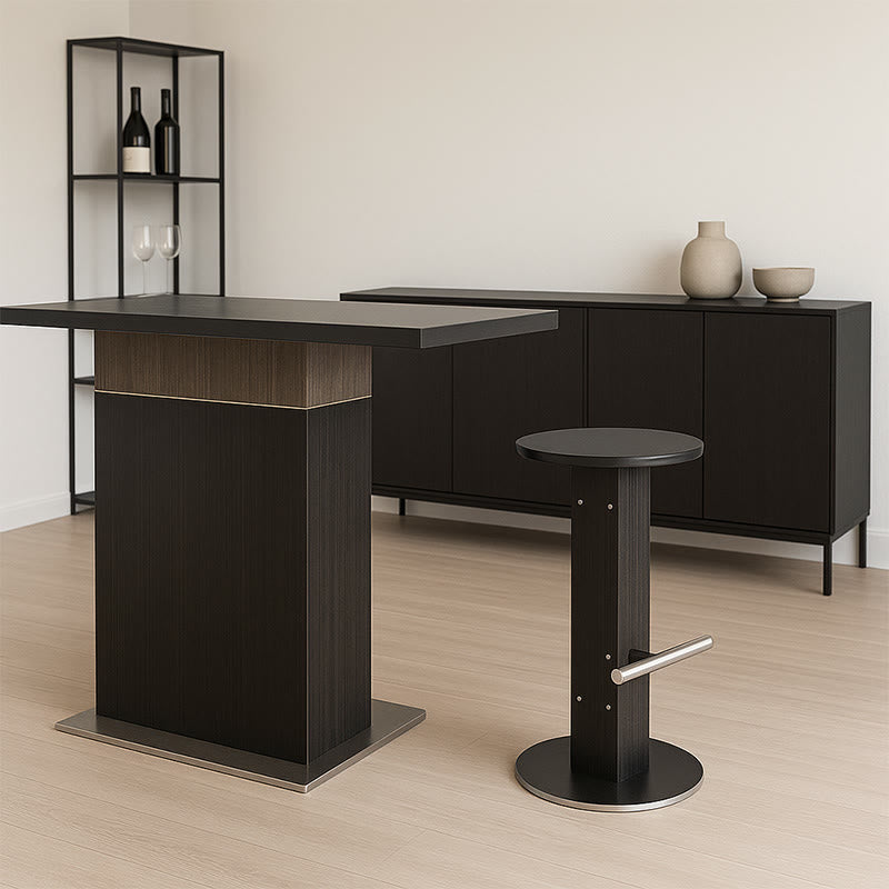 Round Minimalist Wooden Bar Stool - image 5