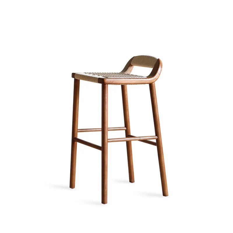 Kraft Paper Rope Woven Bar Stool - image 1