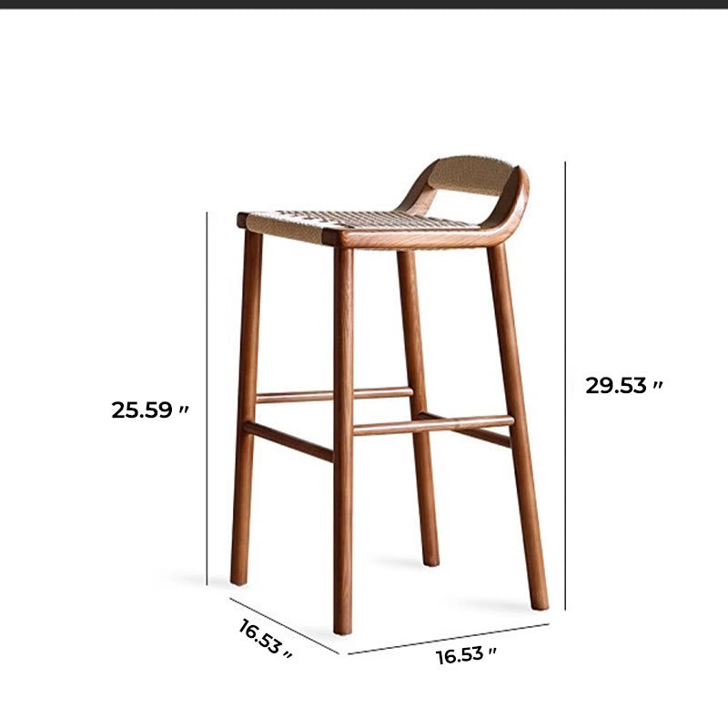 Kraft Paper Rope Woven Bar Stool - image 10
