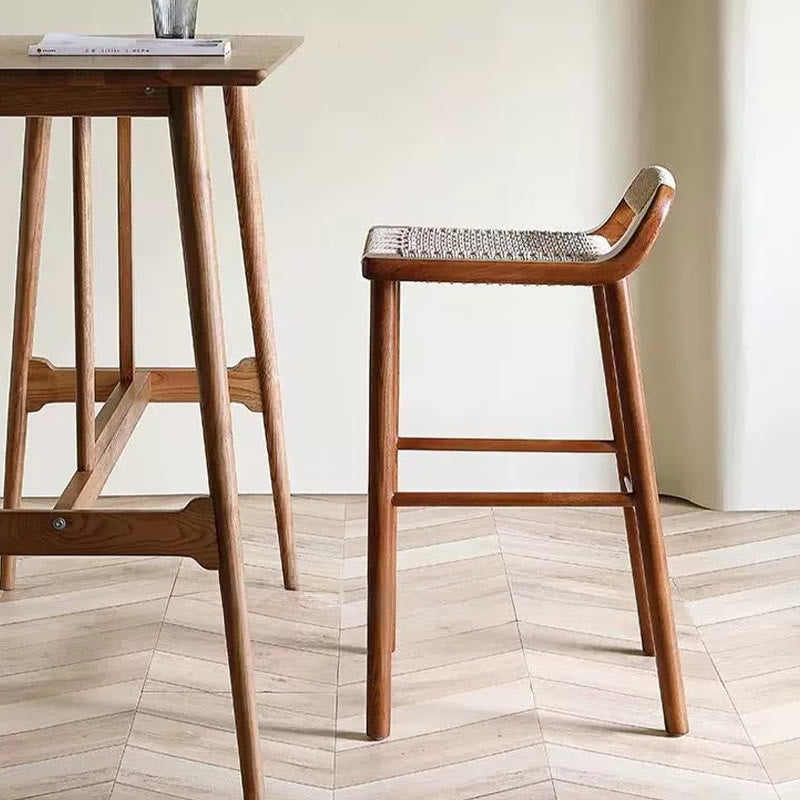 Kraft Paper Rope Woven Bar Stool - image 3