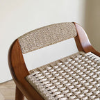 Kraft Paper Rope Woven Bar Stool - image 5