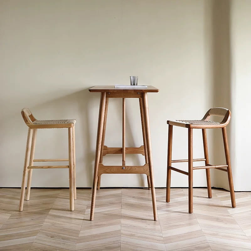 Kraft Paper Rope Woven Bar Stool - image 4