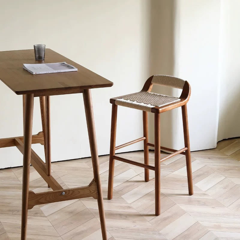 Kraft Paper Rope Woven Bar Stool - image 2