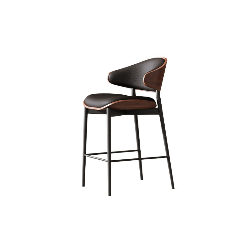 Leather Upholstered Cushioned Bar Stool - image 1