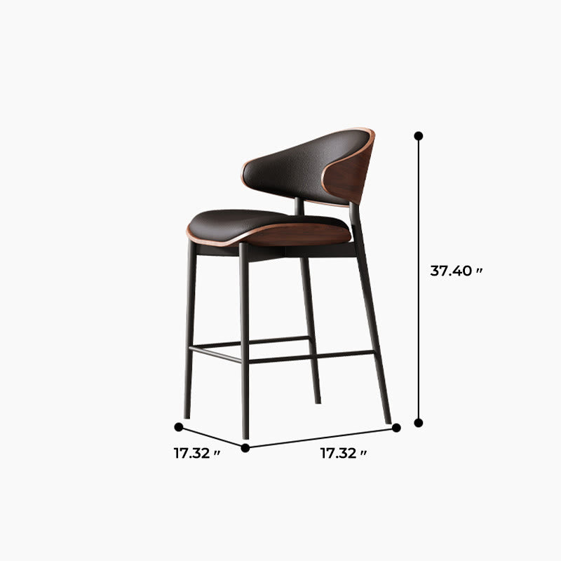 Leather Upholstered Cushioned Bar Stool - image 8
