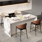 Leather Upholstered Cushioned Bar Stool - image 4
