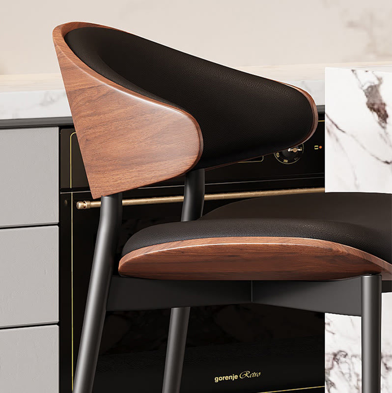 Leather Upholstered Cushioned Bar Stool - image 7