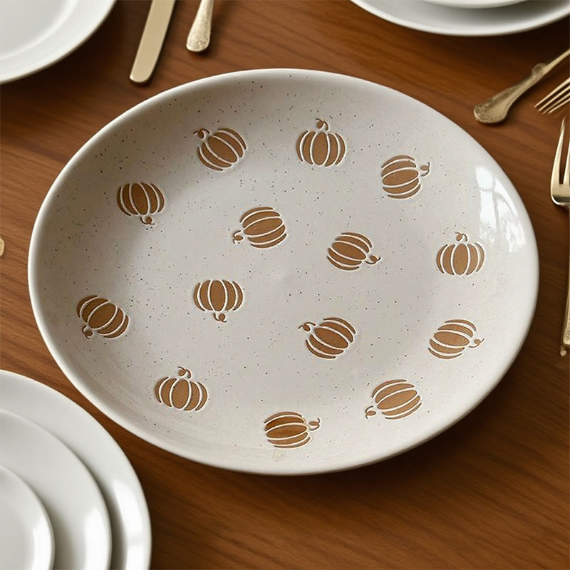 Carved Pumpkin Pattern Plate - image 4
