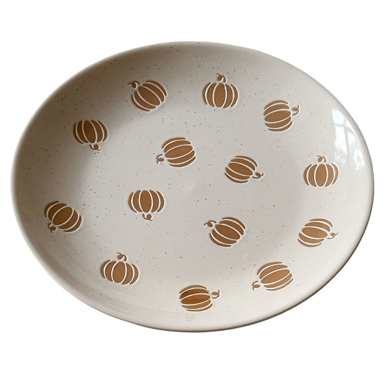 Carved Pumpkin Pattern Plate - image 1