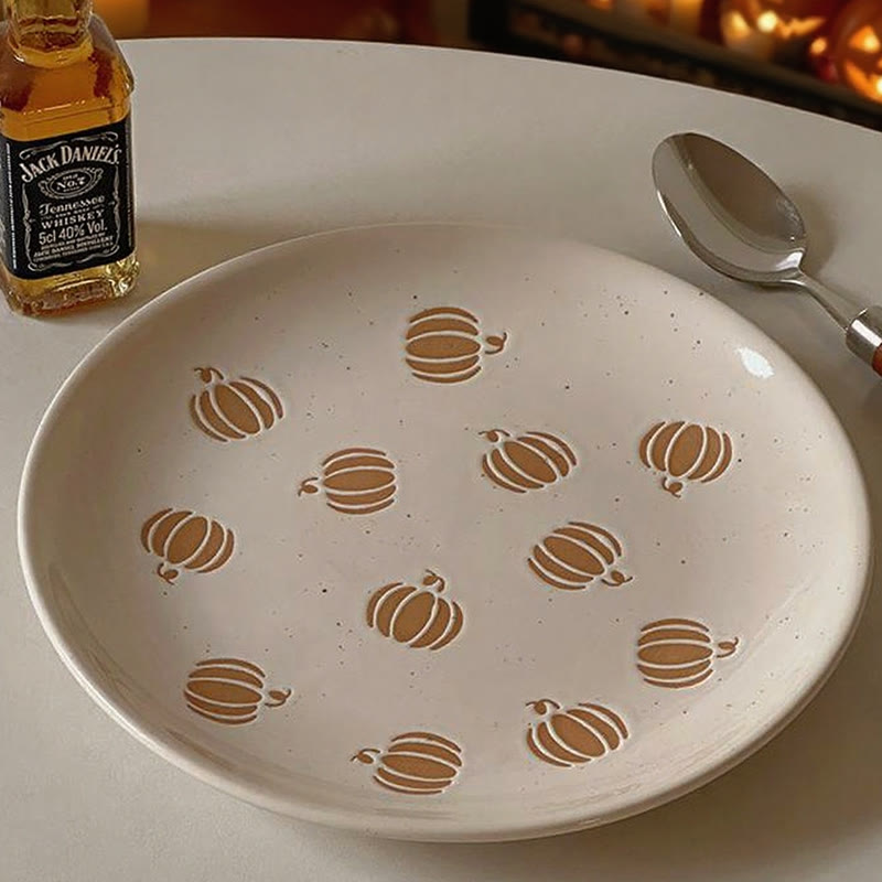 Carved Pumpkin Pattern Plate - image 2