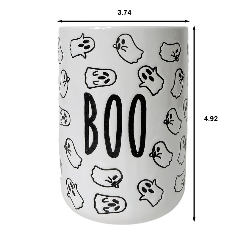 White Porcelain Cup With Ghost Print - image 6