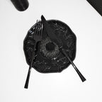 Gothic-style Pattern Black Plate - black - image 0