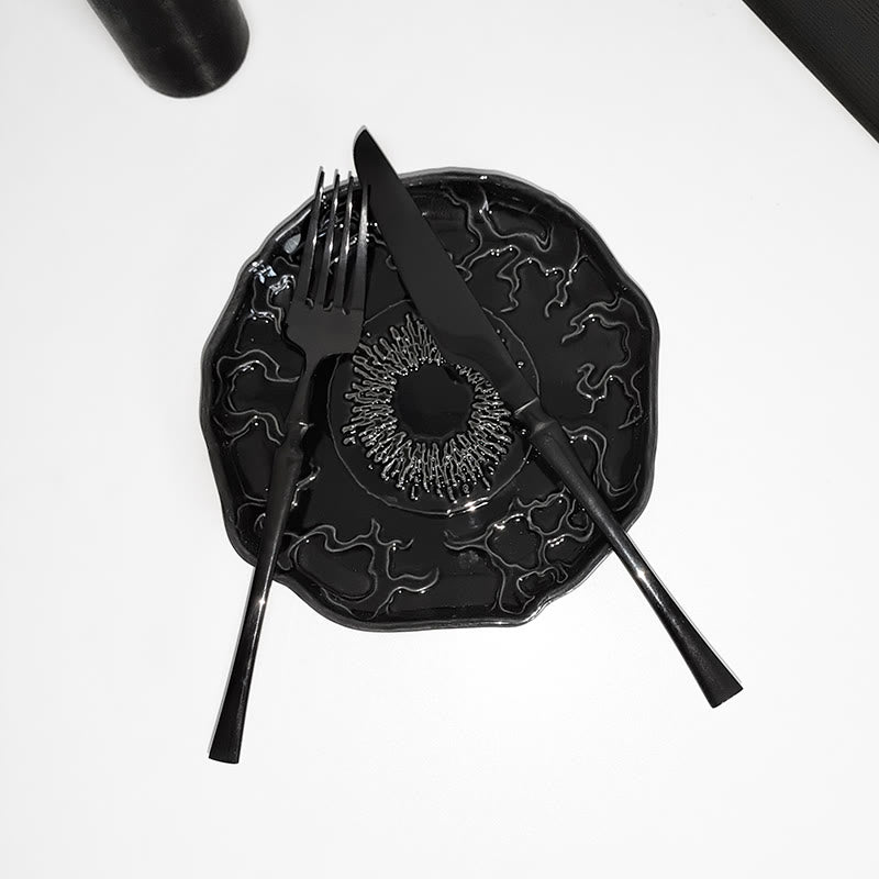 Gothic-style Pattern Black Plate - black - image 0