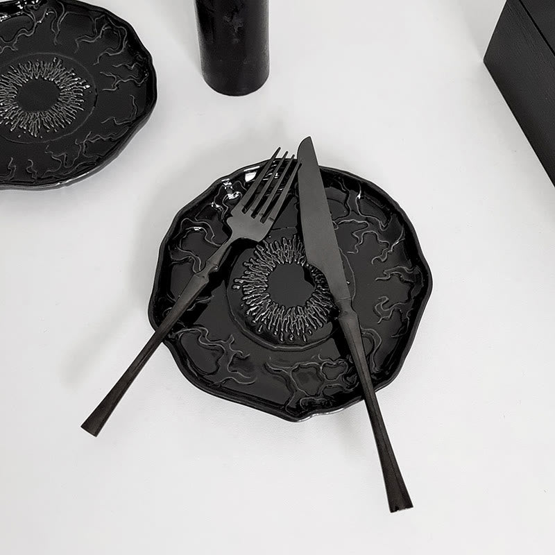 Gothic-style Pattern Black Plate - image 4