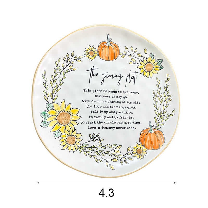 Hand-painted Pumpkin Plate - image 4