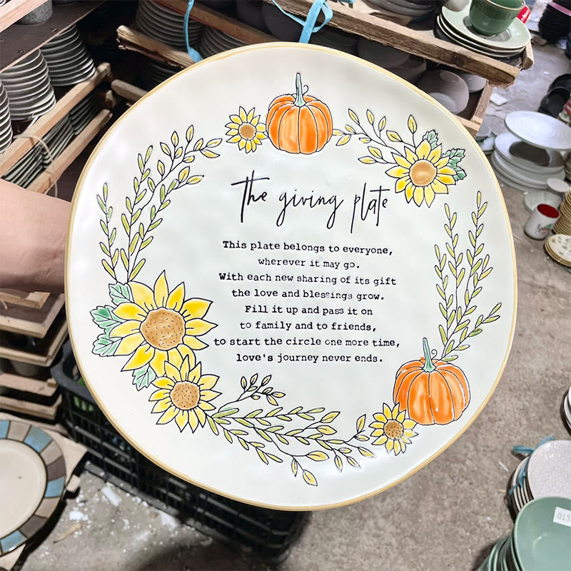 Hand-painted Pumpkin Plate - image 2