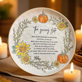 Hand-painted Pumpkin Plate - white - image 0