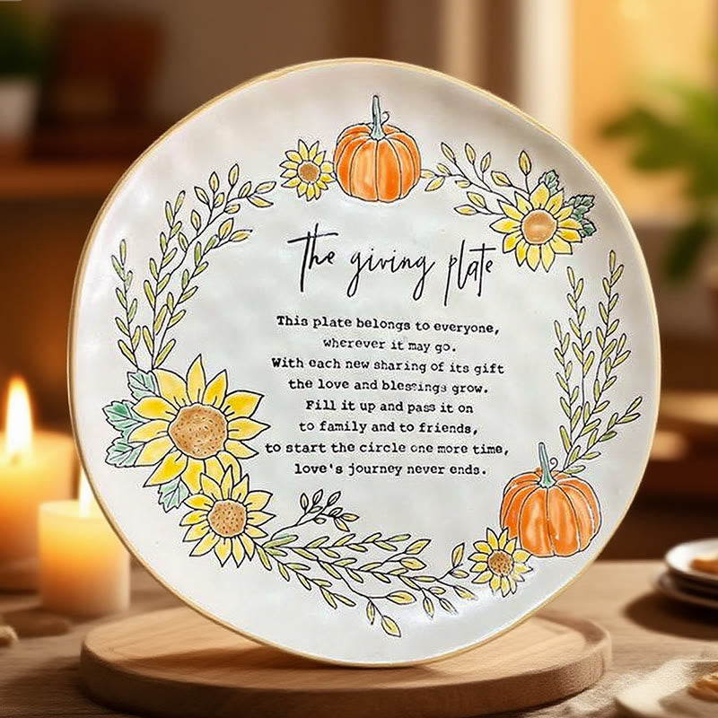 Hand-painted Pumpkin Plate - image 3