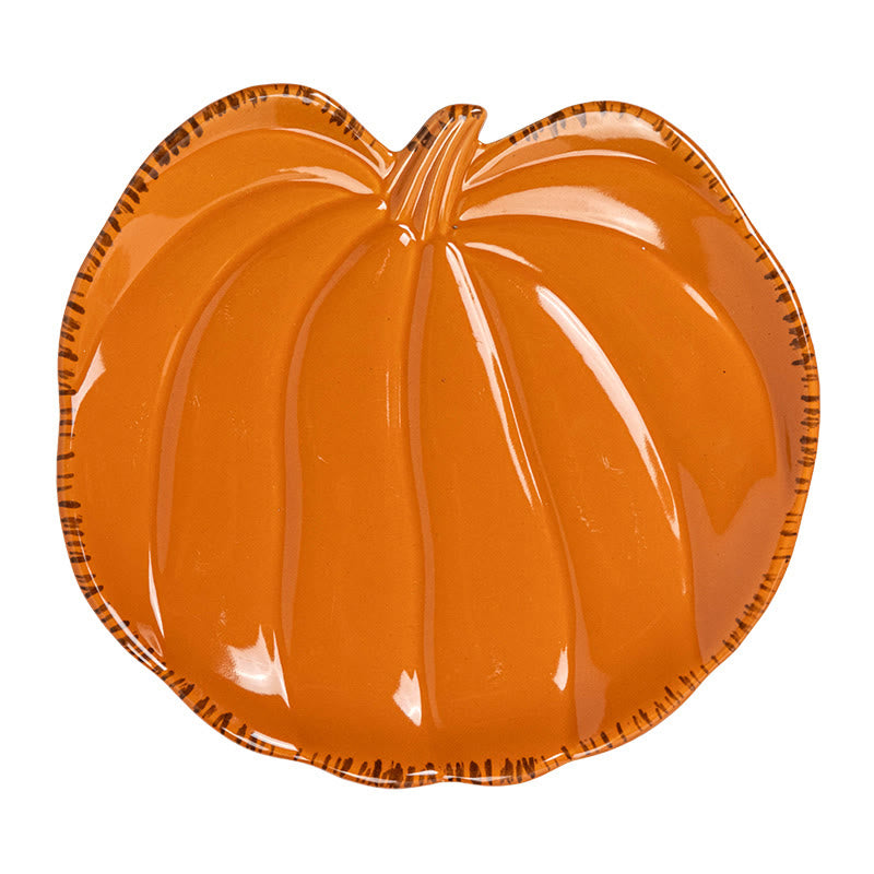 Creative Pumpkin-shaped Ceramic Plate - image 1