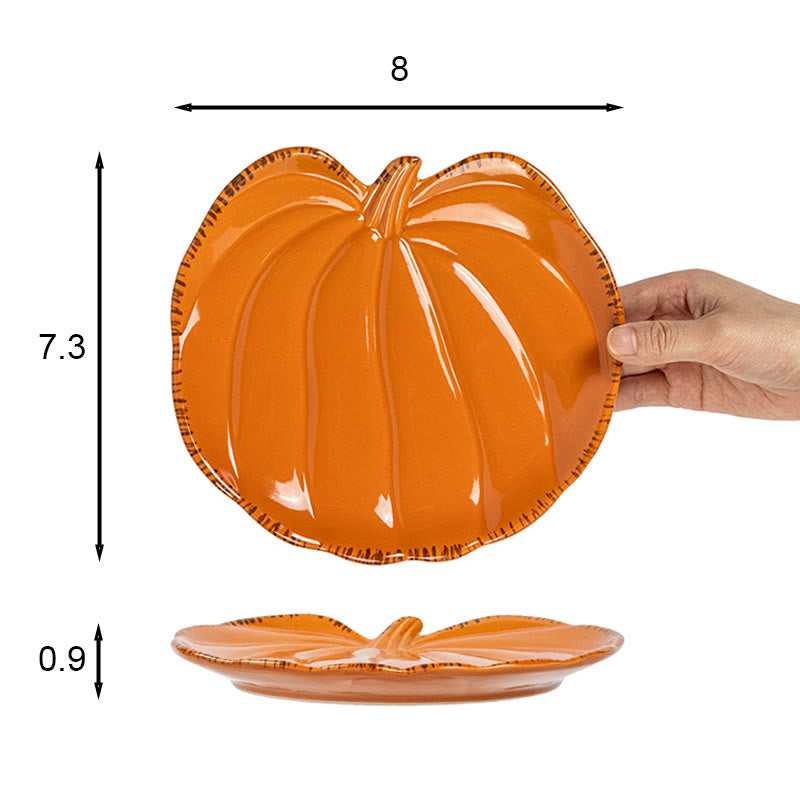 Creative Pumpkin-shaped Ceramic Plate - image 8