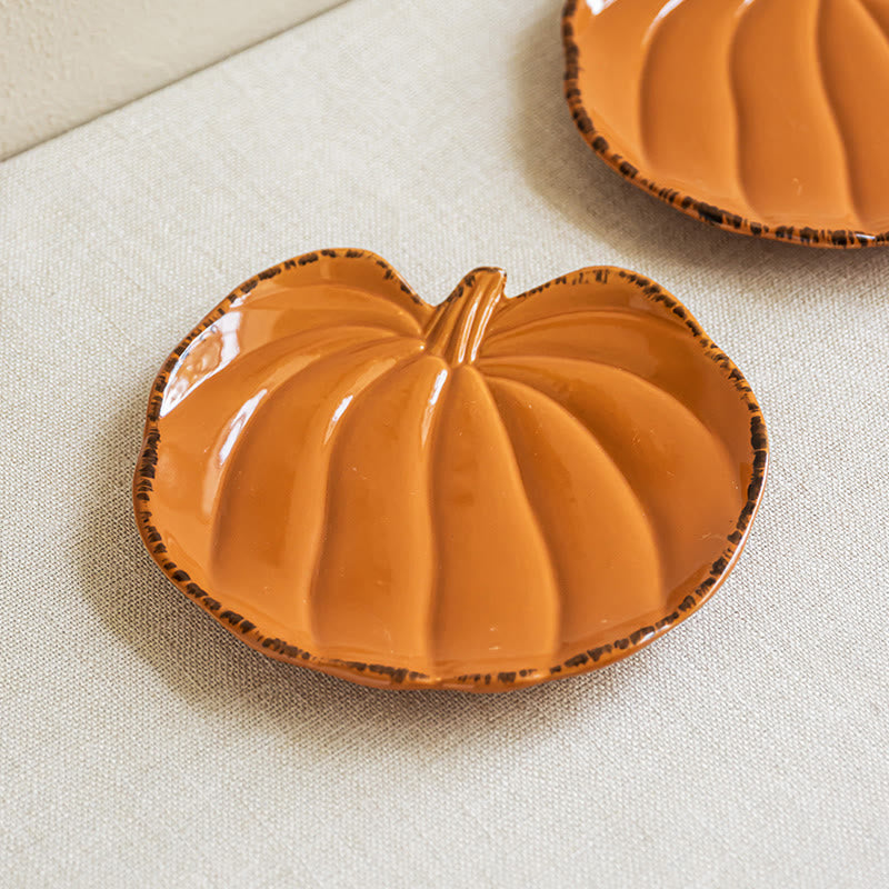 Creative Pumpkin-shaped Ceramic Plate - image 3