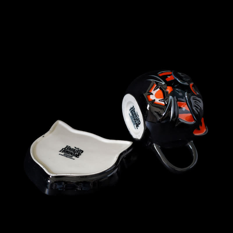 Embossed Black Cat Ceramic Plate - image 9