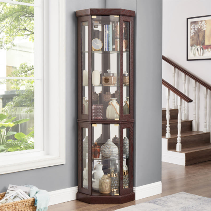 Lighted Corner Display Bar Cabinet - image 2