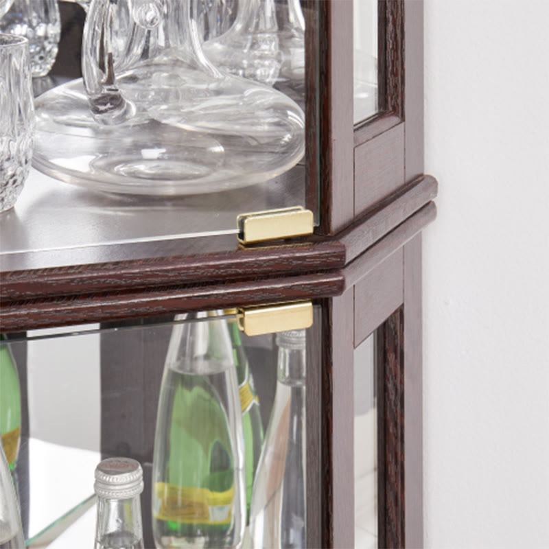 Lighted Corner Display Bar Cabinet - image 7