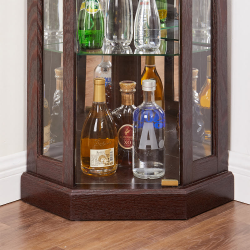 Lighted Corner Display Bar Cabinet - image 5