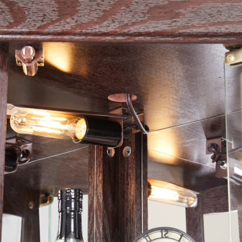 Lighted Corner Display Bar Cabinet - image 6