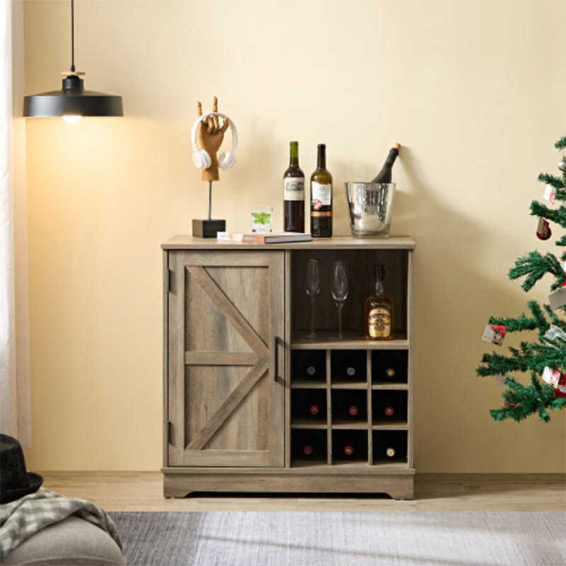 Farmhouse Wine Bar Cabinet  - W31.5" X D15.75" X H31.50" - image 0