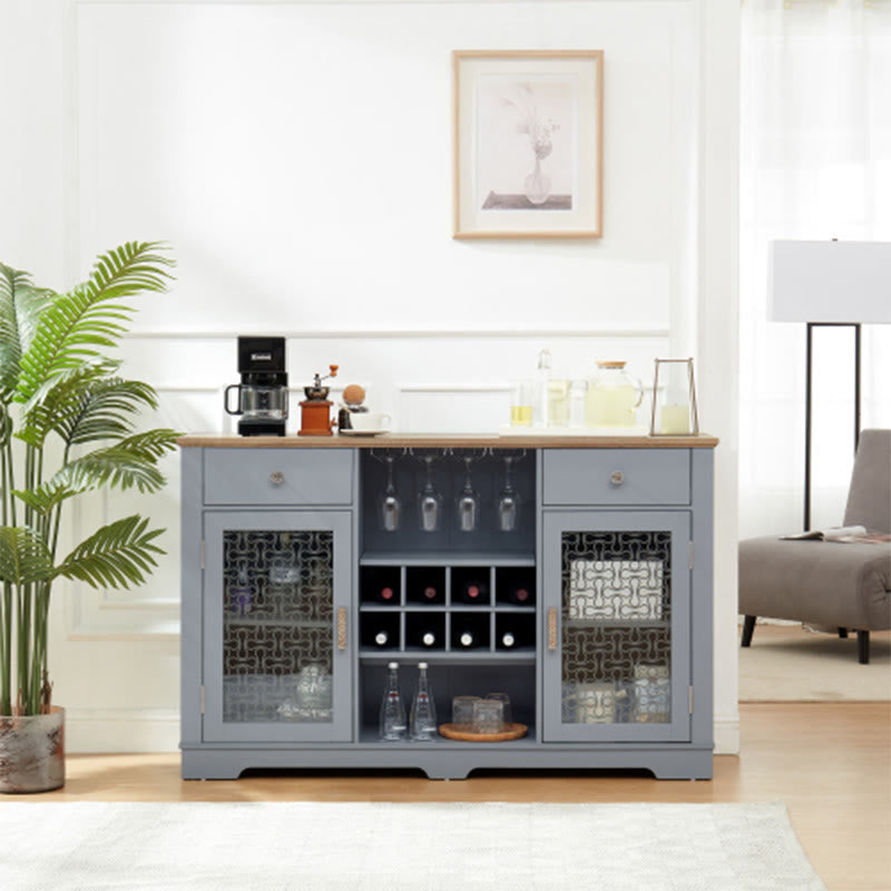 Modern Buffet Cabinet With Glass Rack - image 5