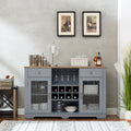 Modern Buffet Cabinet With Glass Rack - W56.46" X D15.55" X H35.74" - image 0