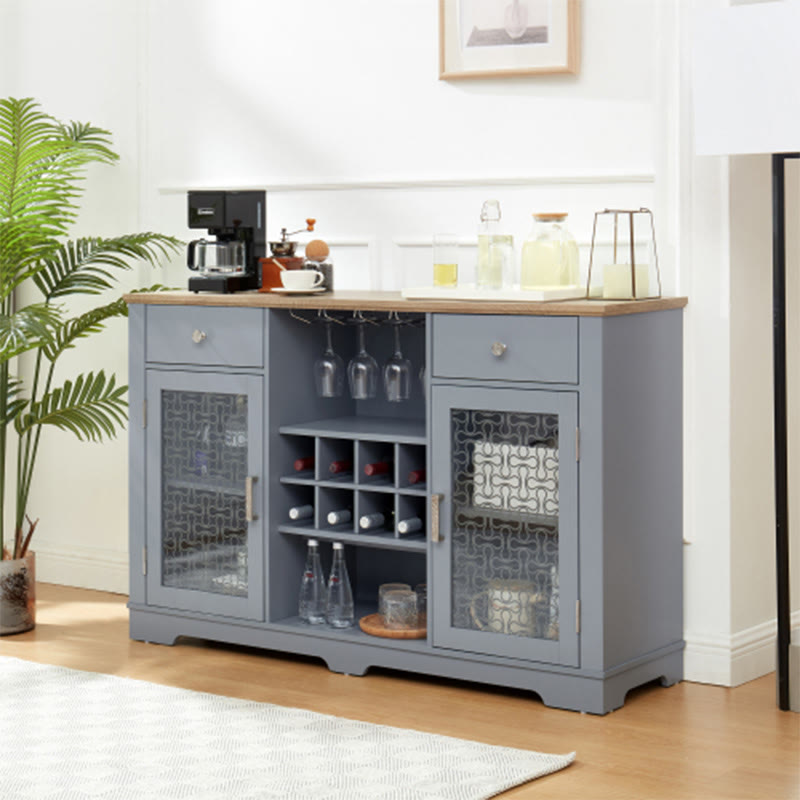 Modern Buffet Cabinet With Glass Rack - image 4