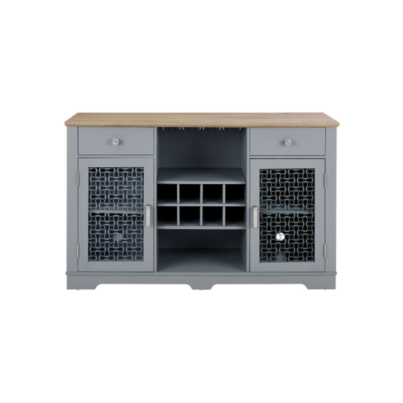 Modern Buffet Cabinet With Glass Rack - image 1