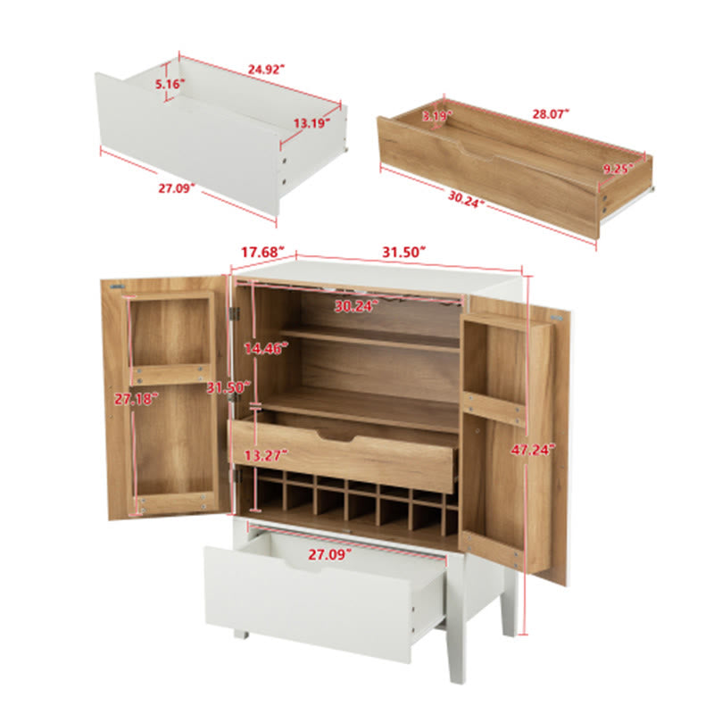 Wine Bar Cabinet With Stemware Holder - image 11